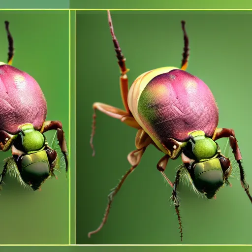 Image similar to rose chafer in different hdri lighting conditions realistic render digital art