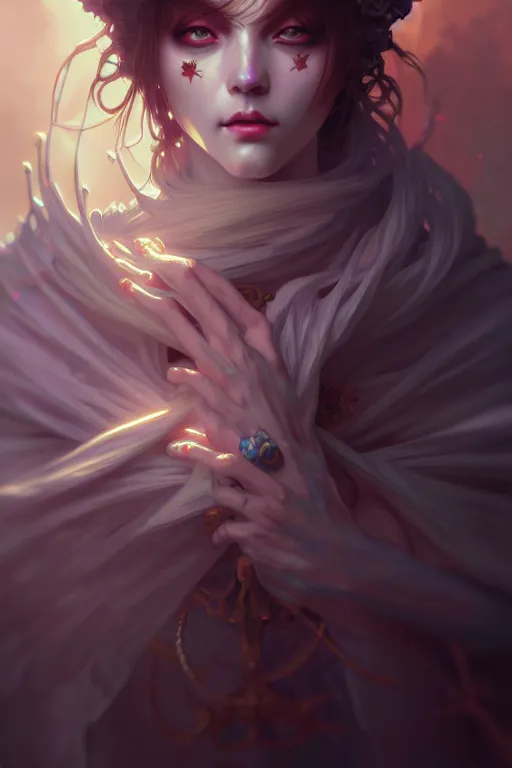 Image similar to beautiful necromancer, highly detailed, digital painting, artstation, sharp focus, illustration, art by tan zi and ayanamikodon and alphonse mucha and wlop