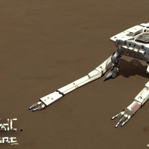 Image similar to hard surface, robotic platform, based on bird, 6 claws, unreal engine