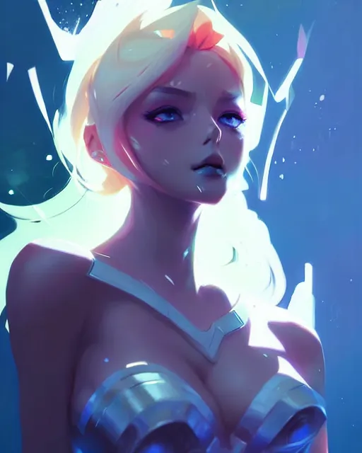 Image similar to a ultradetailed painting of lux from league of legends by conrad roset, greg rutkowski and makoto shinkai trending on artstation