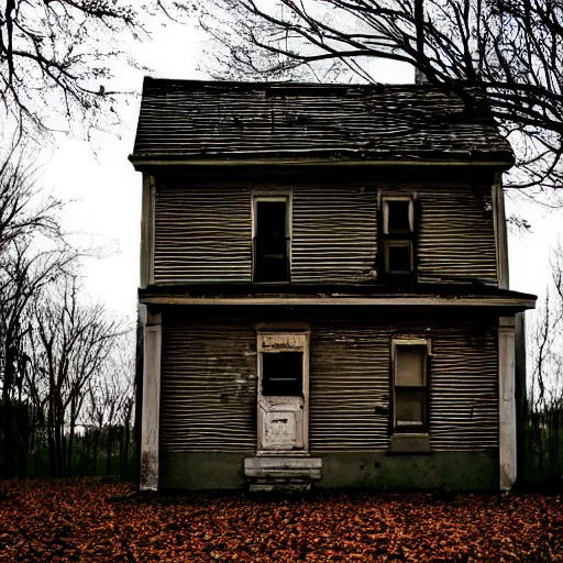 Image similar to photo of a creepy house