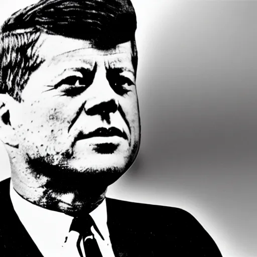 Image similar to jfk full colour close up of face, accurate features