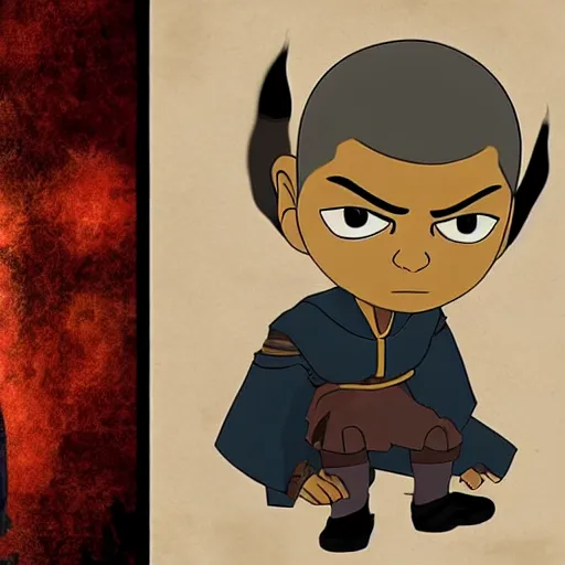 Image similar to Laurence Fishburne in Avatar: the last airbender, designed by Bryan Konietzko