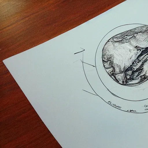 Prompt: planet earth, seen in a reflection in a whiskey bottle, on a table, detailed drawing