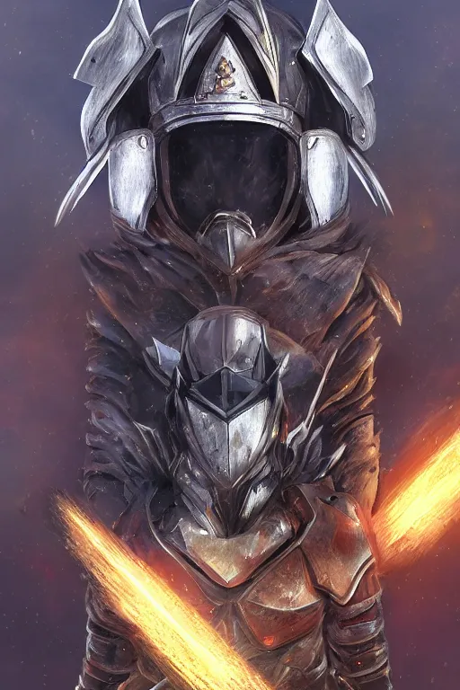 Image similar to helmet armor guardian destiny in witch queen illumination ray tracing hdr fanart arstation by sung choi robot ninja mask and eric pfeiffer and gabriel garza and casper konefal