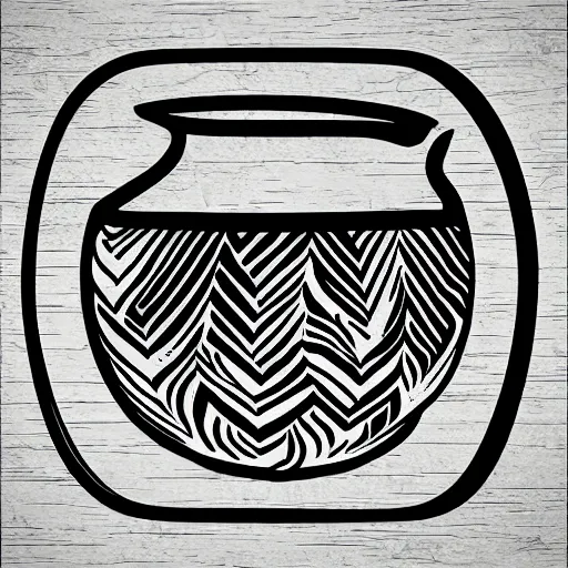 Image similar to bearded nerd turns bowl using woodlathe, vector art, monochromatic