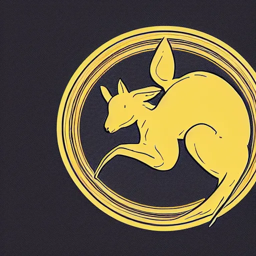 Prompt: crypto logo for a kangaroo