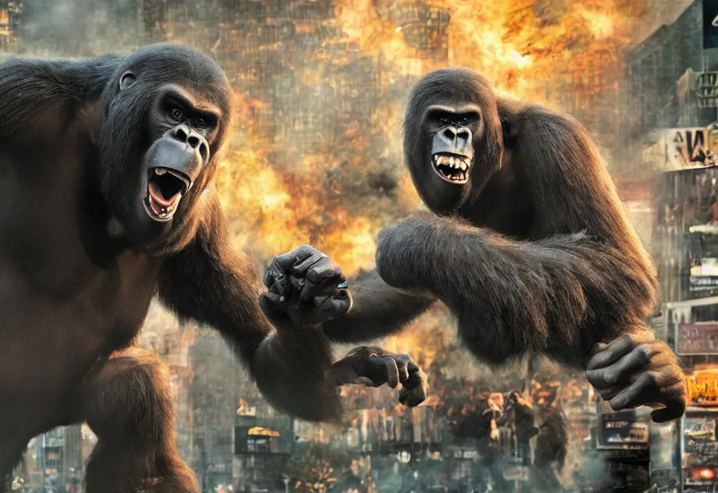 Godzilla Earth + Gorila King Kong Bc.acirrada