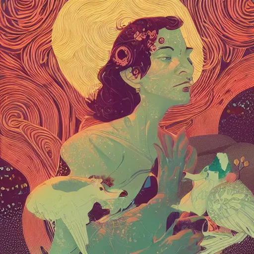 Prompt: ann perkins artstation winner by victo ngai, kilian eng and by jake parker, by conrad roset