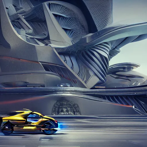 Image similar to sci-fi organic brutalism speed dynamic o x u motorcycle on the coronation of napoleon painting and digital billboard in the middle, unreal engine 5, keyshot, octane, artstation trending, ultra high detail, ultra realistic, cinematic, 8k, 16k, in style of zaha hadid, in style of nanospace artstation, in plastic,dark, tilt shift,