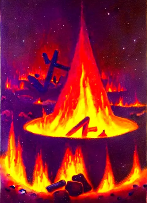 Image similar to camp fire by paul lehr