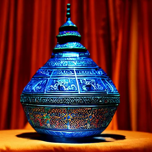 Prompt: ornate magic lamp of aladdin isolated