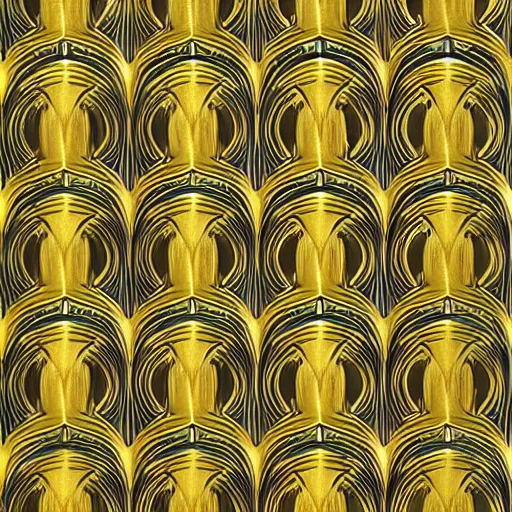 Image similar to symmetry, repeating pattern gold wall paper. art deco