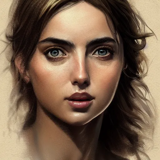 Image similar to portrait of a ana de armas ,digital art,photorealistoc,art by greg rutkowski,hyperdetailed,western comic style,comic,comic style,sharp lineart,professional lighting,deviantart,artstation,trevor henderson,rossdtaws,cinematic,dramatic