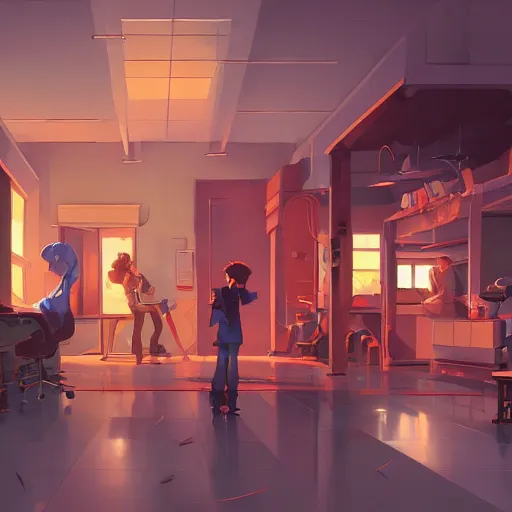 Image similar to hero world dexter's laboratory, behance hd by jesper ejsing, by rhads, makoto shinkai and lois van baarle, ilya kuvshinov, rossdraws global illumination