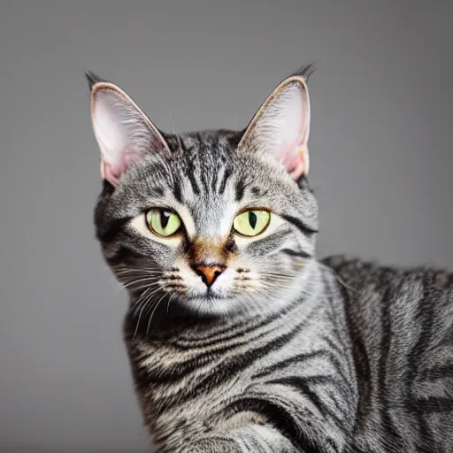 Prompt: gray tabby cat with gold crown