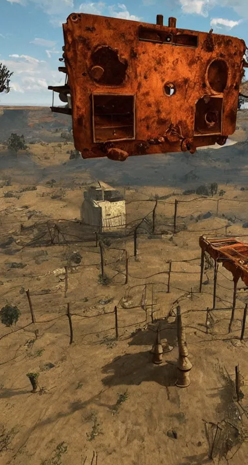 Prompt: rust video game, salvador dali