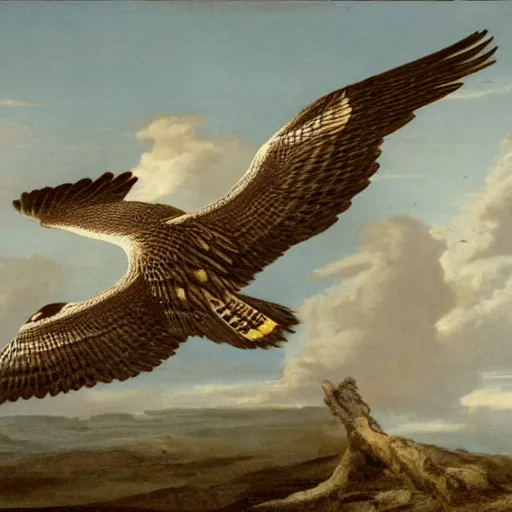 Image similar to turning and turning in the widening gyre, the falcon cannot hear the falconer