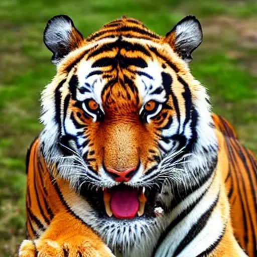 Image similar to tiger eating old lady