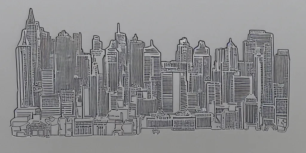 Image similar to papercraft scene paper cut out of san francisco