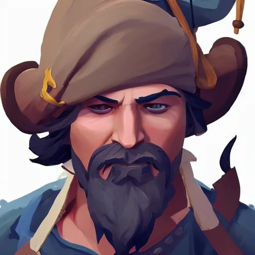 Image similar to painting jack the pirate on sea of thieves game avatar hero smooth face median photoshop filter cutout vector behance hd by jesper ejsing, by rhads, makoto shinkai and lois van baarle, ilya kuvshinov, rossdraws, illustration, art by ilya kuvshinov and gustav klimt