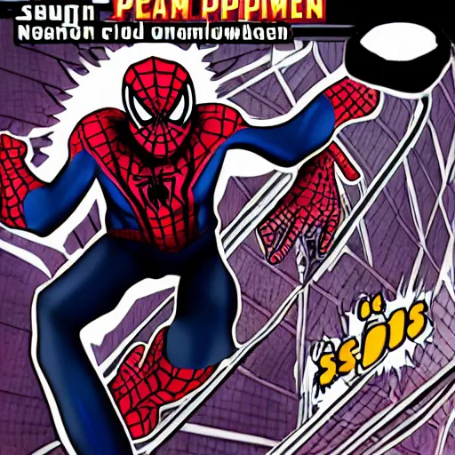 Prompt: not so amazing Spiderman in despair