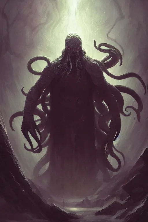 Image similar to cthulhu, storm, digital art, magic the gathering, mtg, by greg rutkowski, trending on artstation