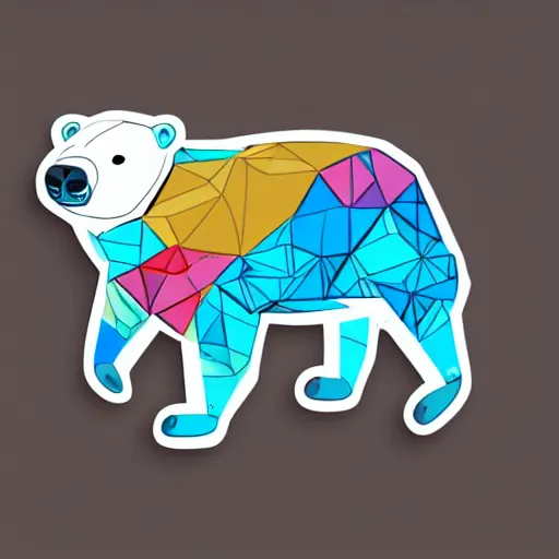 Image similar to Cyborg polar bear, sticker, highly detailed, colorful, illustration, drama, smooth and clean vector curves, no jagged lines, vector art, smooth