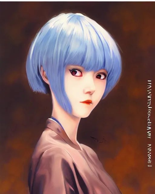 Prompt: A ultradetailed beautiful panting of Rei Ayanami, Oil painting, by Ilya Kuvshinov, GUWEIZ and Makoto Shinkai