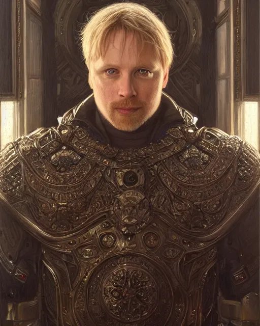 Image similar to arthur pendragon portrait, highly detailed, very intricate, cinematic lighting, closeup painted portrait, by donato giancola and rossdraws and magali villenueve, featured on artstation