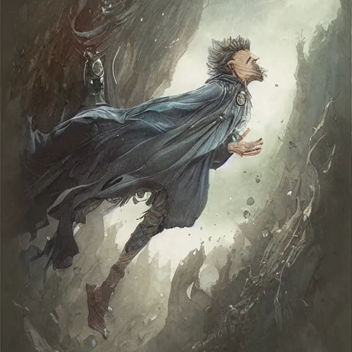 Image similar to merlin mage, high resolution, high quality, by jean - baptiste monge