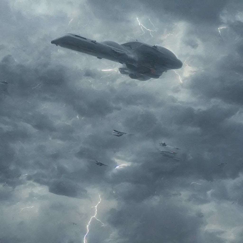 Image similar to screenshot from a renaissance airship cyberpunk cinematic masterpiece, hurricane tornado mist hail debris flying lightning, fps, cinematography, photo, photography, 4 k, by greg rutkowski, roger deakins