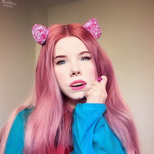 Image similar to photo still of belle delphine cute portrait