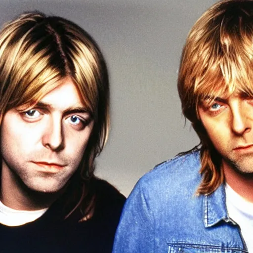 Prompt: kurt cobain and paul mccartney, ultra realistic, 8 k, realism, photo realistic