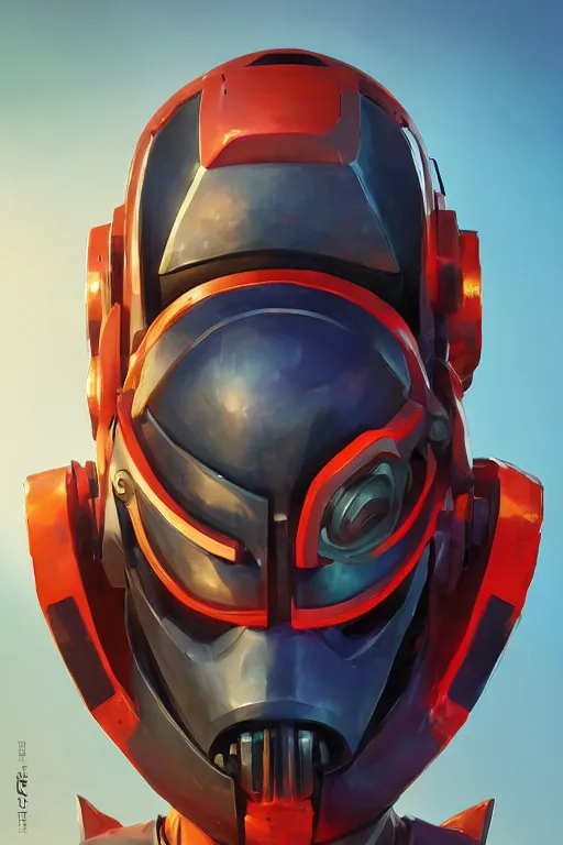 Image similar to epic mask helmet robot ninja portrait stylized as fornite style game design fanart by concept artist gervasio canda, behance hd by jesper ejsing, by rhads, makoto shinkai and lois van baarle, ilya kuvshinov, rossdraws global illumination radiating a glowing aura global illumination ray tracing hdr render in unreal engine 5