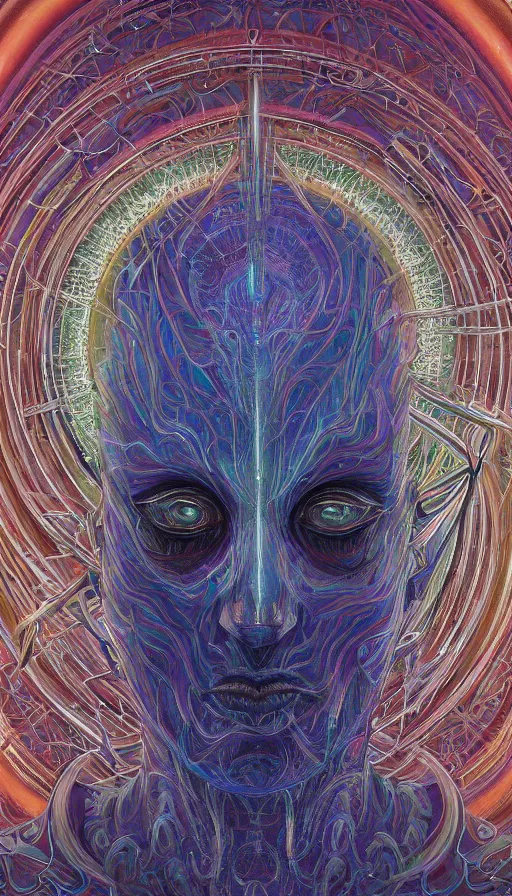 Chromatic crystal themed painting of ancient psytrance | Stable ...