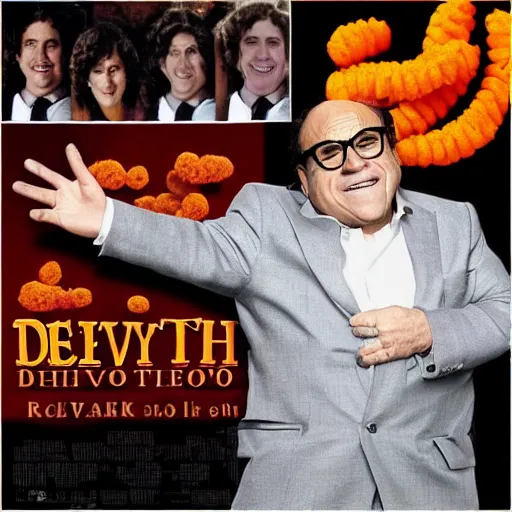 Image similar to danny devito the cheeto