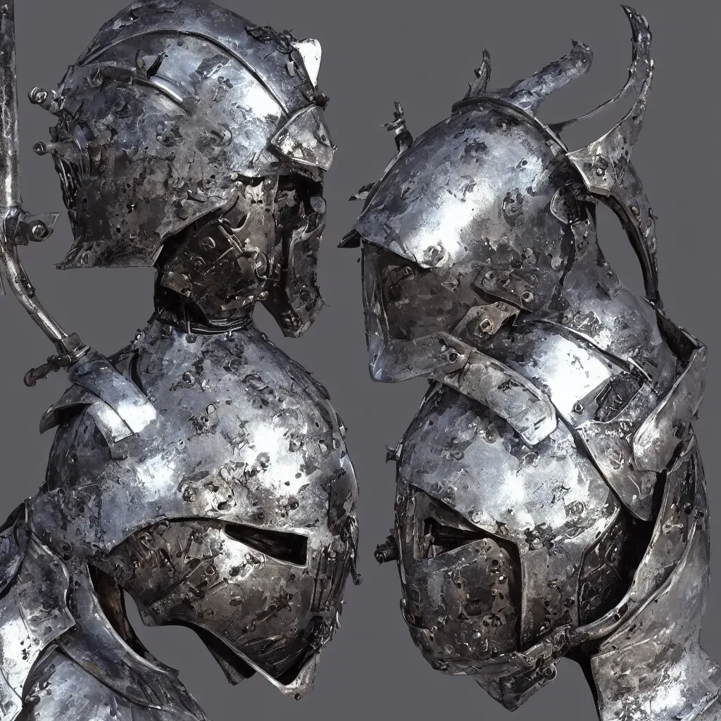 Image similar to grimdark tsutomu nihei medieval helmet, unreal engine, 8 k, ultra realistic, ultra detail