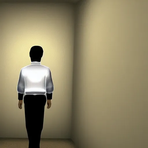 Image similar to The Narrator from The Stanley Parable