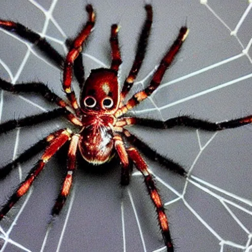Prompt: a spider that looks like weird al