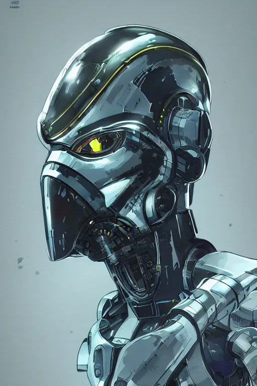 Image similar to cyber cyborg ninja mask helmet metal gear solid artic suit swat commando, global illumination ray tracing hdr fanart arstation by sung choi and eric pfeiffer and gabriel garza and casper konefal, a spectacular view cinematic rays of sunlight comic book illustration, by john kirby