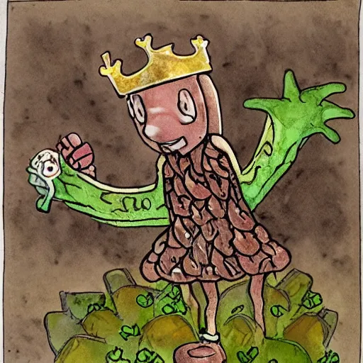 Prompt: a fungus king