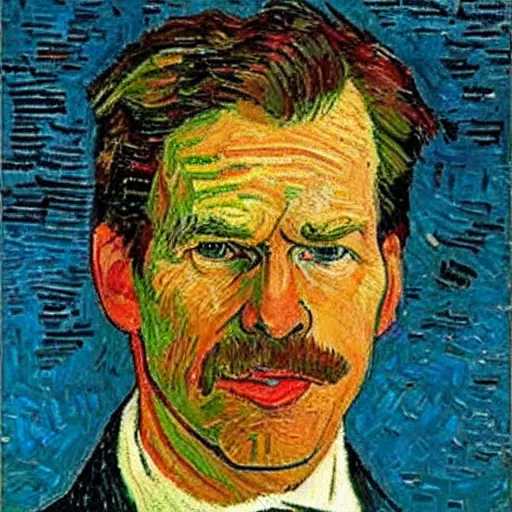 Prompt: premier rutte in the style of vincent van gogh