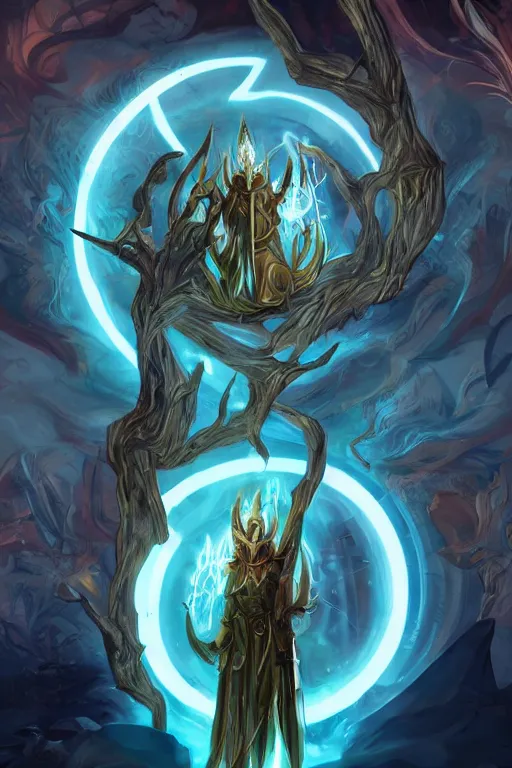 Image similar to elven glowing tech circles