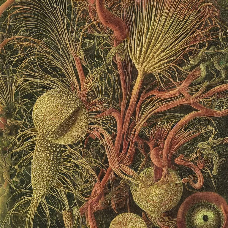 Image similar to complex plant seed, ernst haeckel, exquisite lighting, clear focus, very coherent, very detailed
