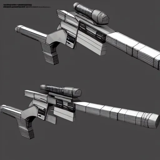 Ilustração Isolada 3d De Renderização De Armas Com Espingarda Com Atirador  Em Primeira Pessoa Ilustração Stock - Ilustração de conceito, ciborgue:  222167668