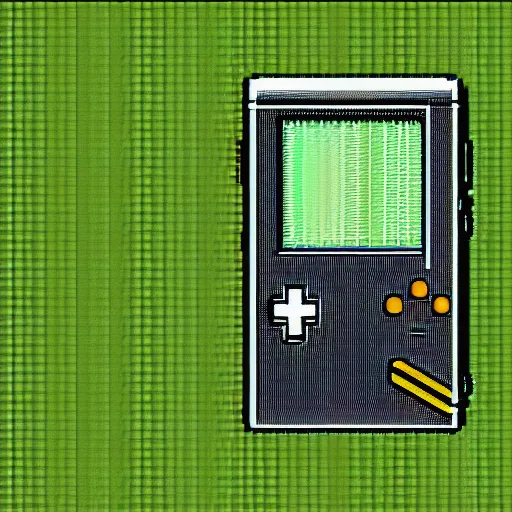 Image similar to gameboy camera dmg gbc photo of a peaceful day at the park. low res 8 - bit chunky monochrome green and black pixel art photography.