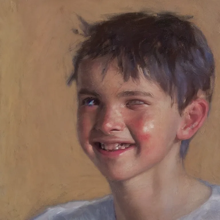 Prompt: Beautiful warmly lit close up studio portrait of a young androgynous!! Donald Trump smiling sweetly cute, impasto oil painting heavy brushstrokes by Cy Twombly and Anselm Kiefer , trending on artstation dramatic lighting abstract Expressionism