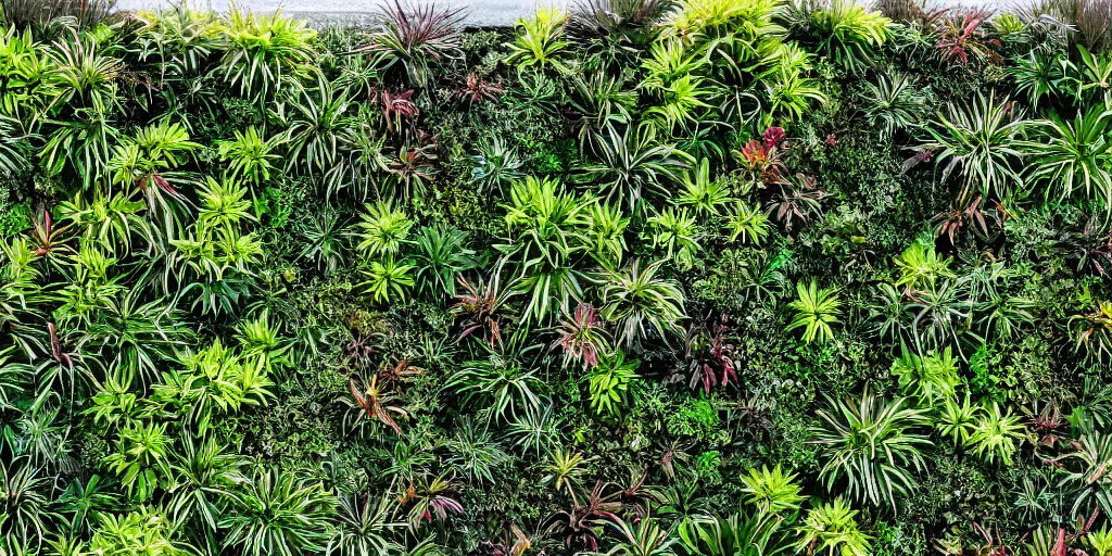 Image similar to a living wall made of new zealand endemic plant species on a suburban street in wellington, new zealand. astelia, metrosideros, griselenia