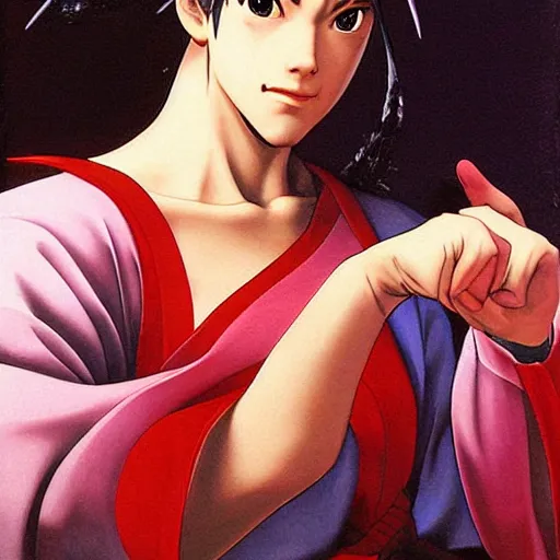 Image similar to sakura from streetfighter, beautiful, cute, painting by caravaggio, highly detailed, complex